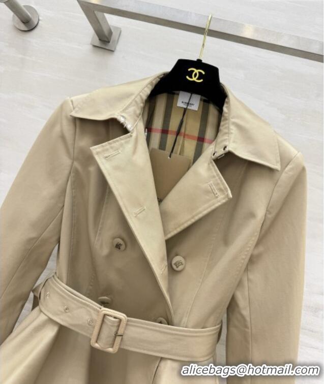 New Release Creation Burberry Short Trench Coat B081347 Khaki 2026