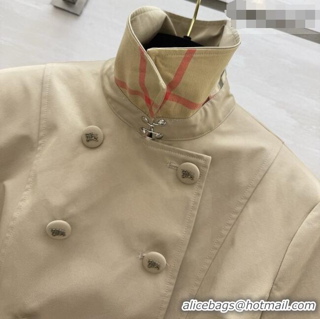 New Release Creation Burberry Short Trench Coat B081347 Khaki 2026