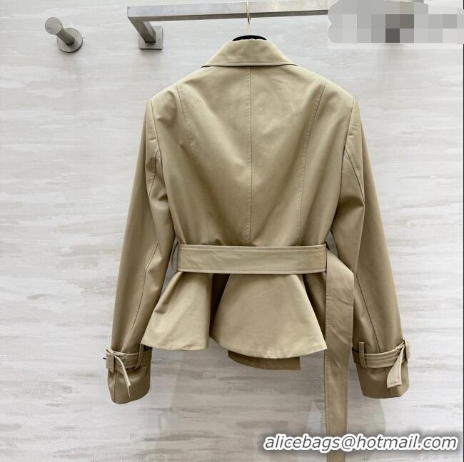 New Release Creation Burberry Short Trench Coat B081347 Khaki 2026