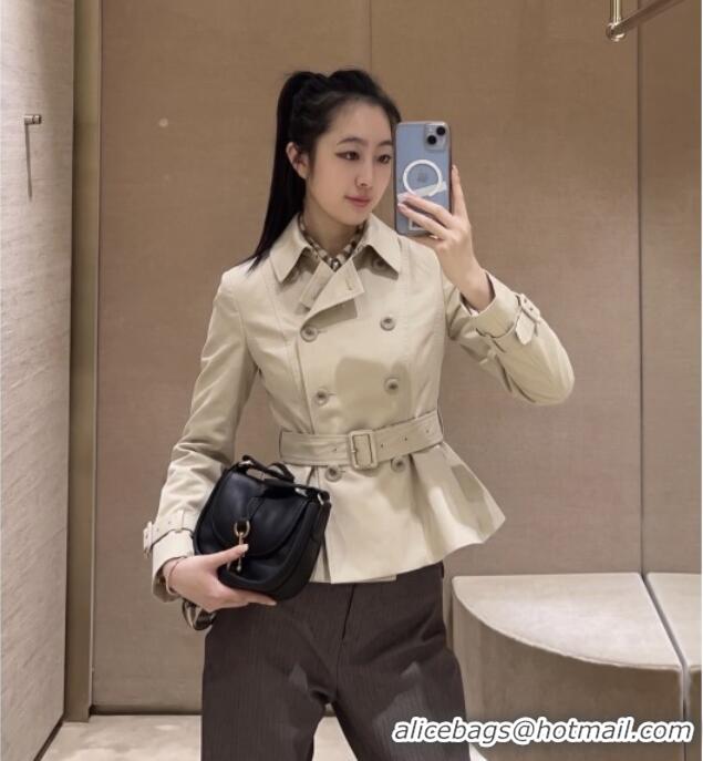 New Release Creation Burberry Short Trench Coat B081347 Khaki 2026