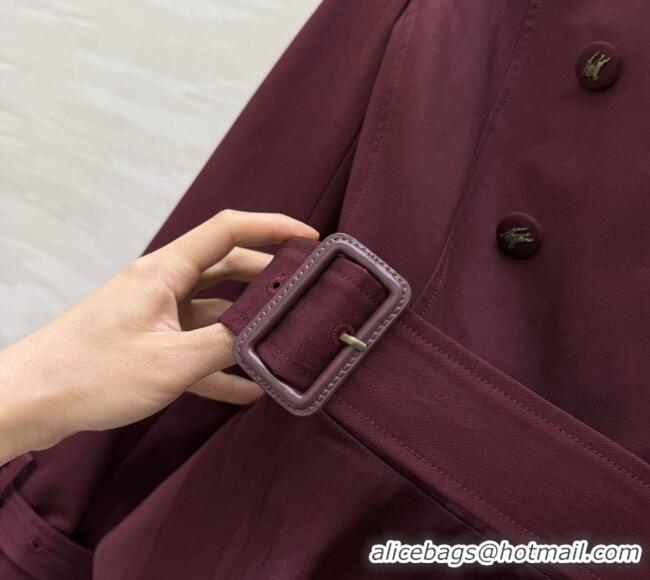 Top Quality Burberry Short Trench Coat B081348 Burgundy 2026