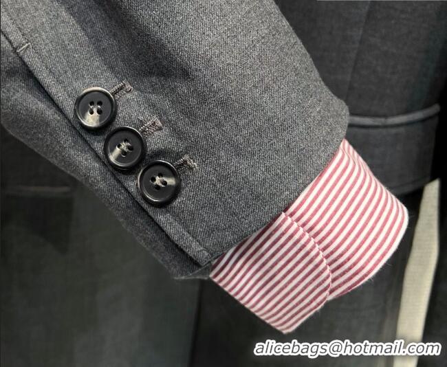 Reasonable Price Discount Miu Miu Wool Coat 0421 Grey/Pink 2026