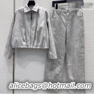 Buy New Cheap Loewe Jacket and Pants Set LW032401 Grey 2026