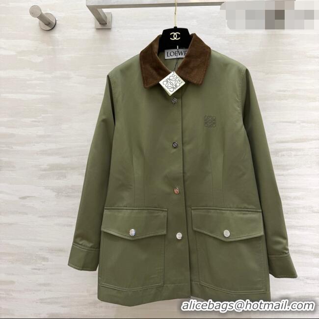 Top Quality Loewe Jacket LW032411 Green 2026
