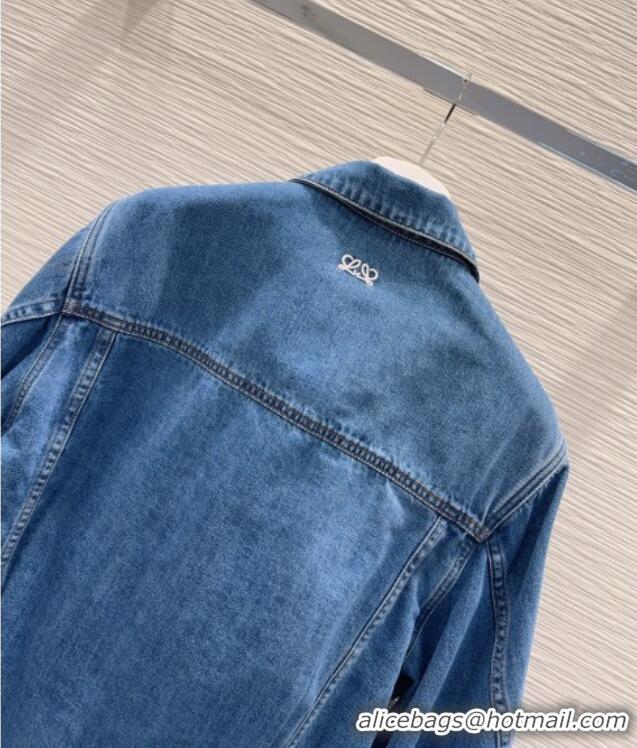 Luxury Cheap Loewe Cotton Denim Jacket LW032423 Blue 2026