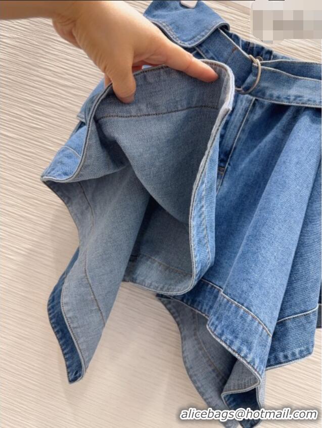 Buy Promotional Loewe Cotton Denim Mini Skirt LW032423 Blue 2026