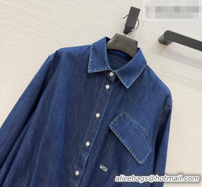 Market Sells Loewe Cotton Denim Shirt LW042212 Blue 2026
