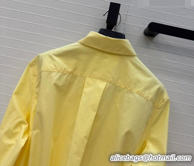 Grade Quality Loewe Cotton Shirt LW042212 Yellow 2026