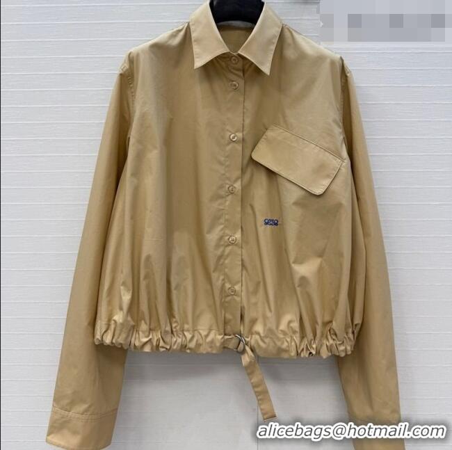 Buy New Cheap Loewe Cotton Shirt LW042212 Khaki 2026
