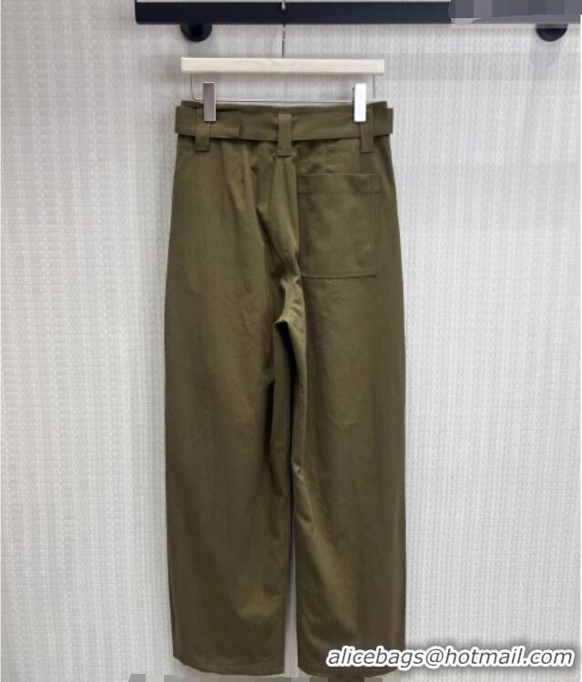 Good Product Loewe Cotton Pants LW042215 Green 2026