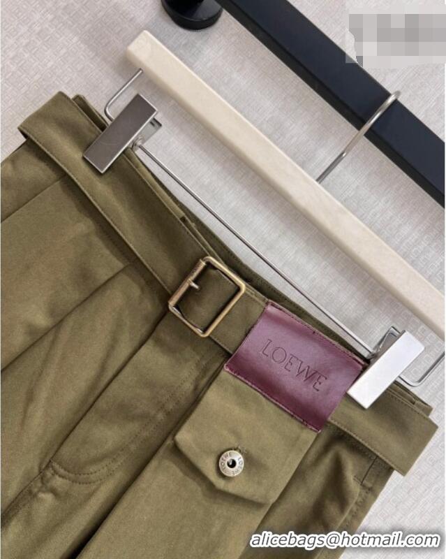 Good Product Loewe Cotton Pants LW042215 Green 2026