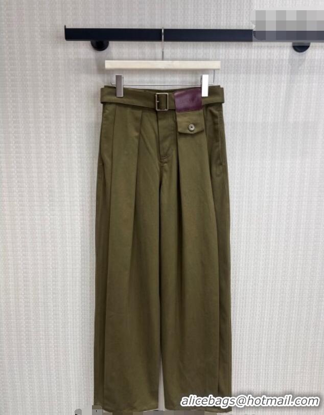 Good Product Loewe Cotton Pants LW042215 Green 2026