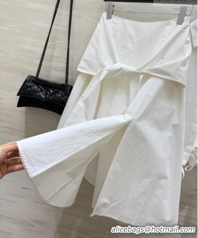 Buy Discount Loewe Shirt and Skirt Set LW042301 White 2026