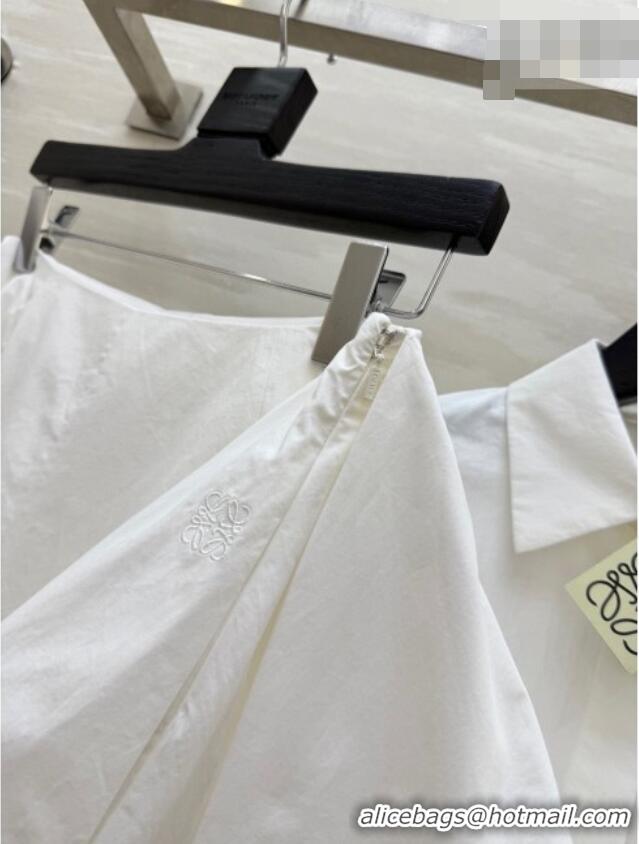 Buy Discount Loewe Shirt and Skirt Set LW042301 White 2026