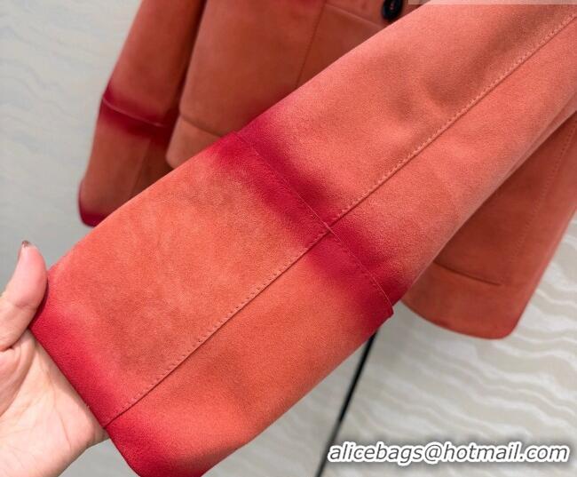 Traditional Discount Loewe Suede Lambskin Jacket LW042318 Pink 2026