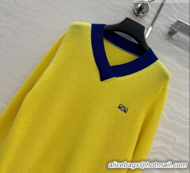 High Quality Loewe Cashmere Sweater L081111 Yellow 2026