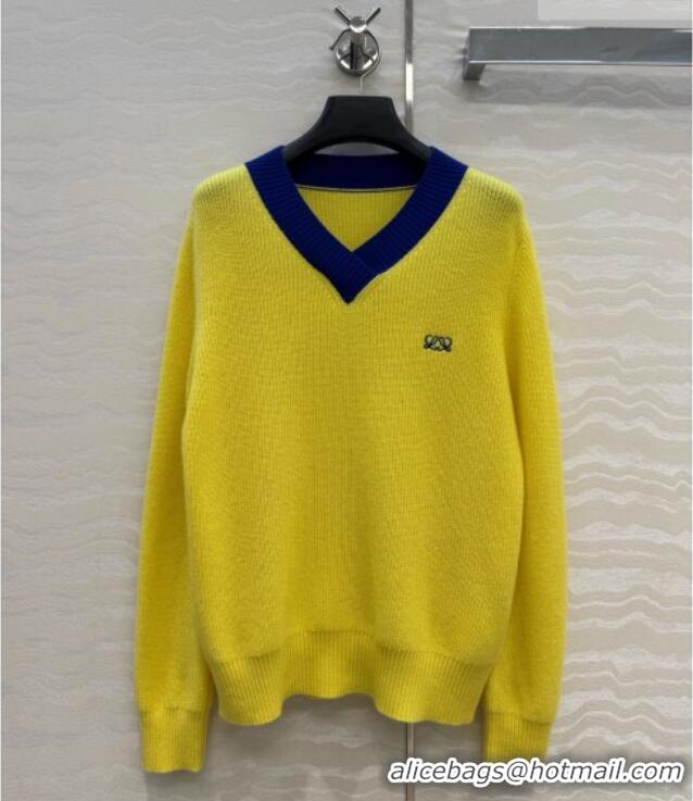 High Quality Loewe Cashmere Sweater L081111 Yellow 2026