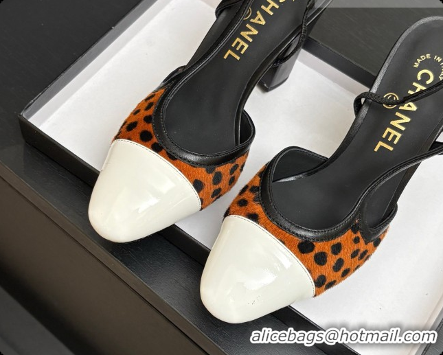 Purchase Chanel Mixed Fibers & Patent Leather Slingbacks Pump CH072714 Brown 2026