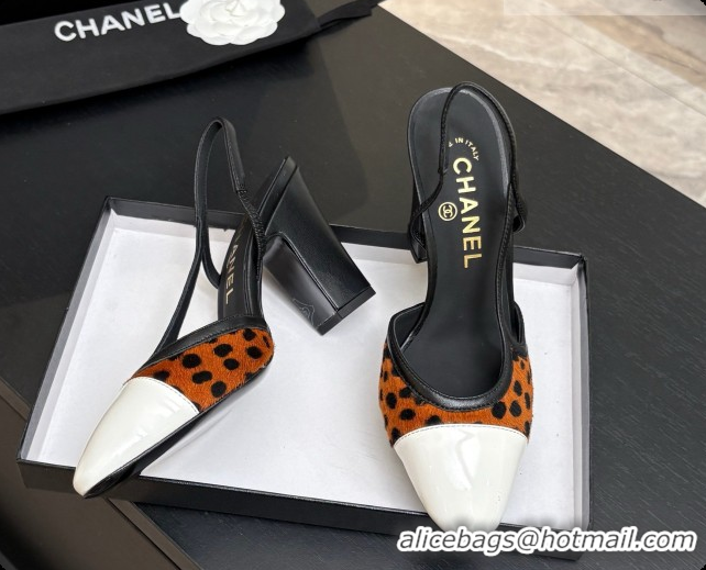 Purchase Chanel Mixed Fibers & Patent Leather Slingbacks Pump CH072714 Brown 2026