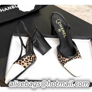 Best Price Chanel Mixed Fibers & Patent Leather Slingbacks Pump CH072714 Beige 2026