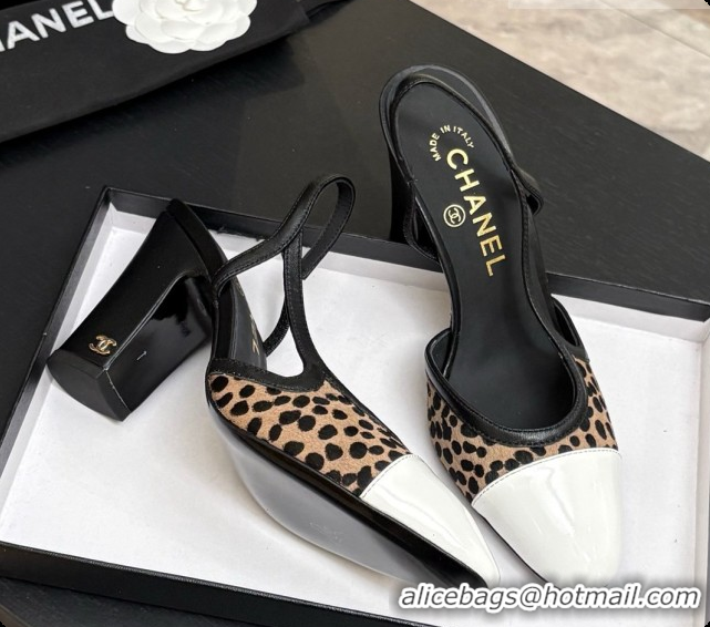 Best Price Chanel Mixed Fibers & Patent Leather Slingbacks Pump CH072714 Beige 2026