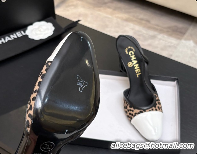 Best Price Chanel Mixed Fibers & Patent Leather Slingbacks Pump CH072714 Beige 2026