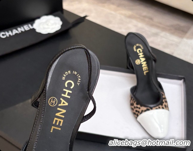 Best Price Chanel Mixed Fibers & Patent Leather Slingbacks Pump CH072714 Beige 2026
