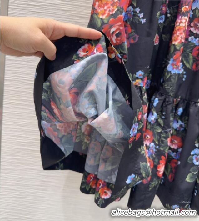 Top Grade Dolce & Gabbana Printed Cotton Skirt DG042302 Black 2026
