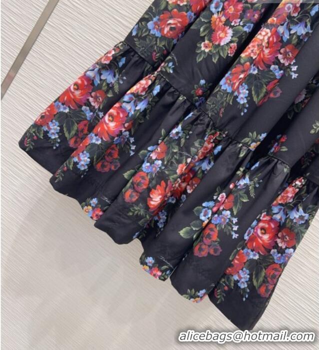 Top Grade Dolce & Gabbana Printed Cotton Skirt DG042302 Black 2026