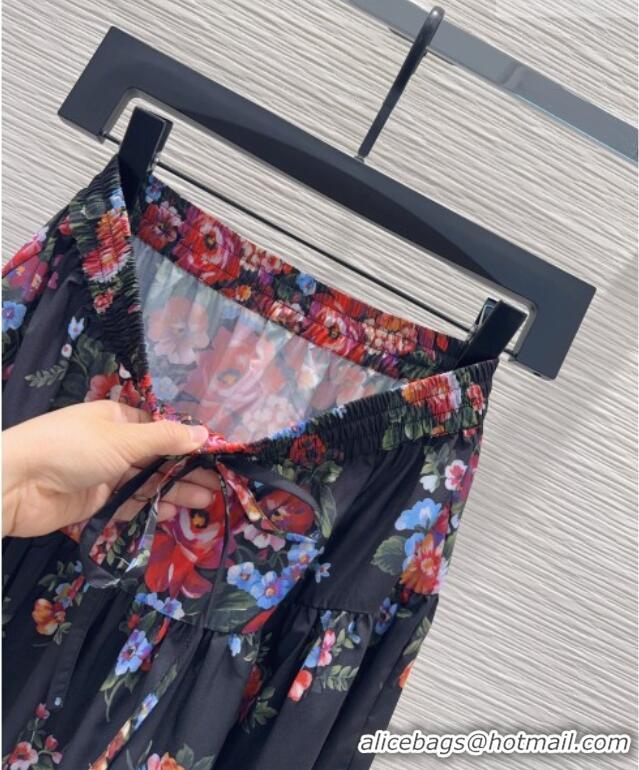 Top Grade Dolce & Gabbana Printed Cotton Skirt DG042302 Black 2026