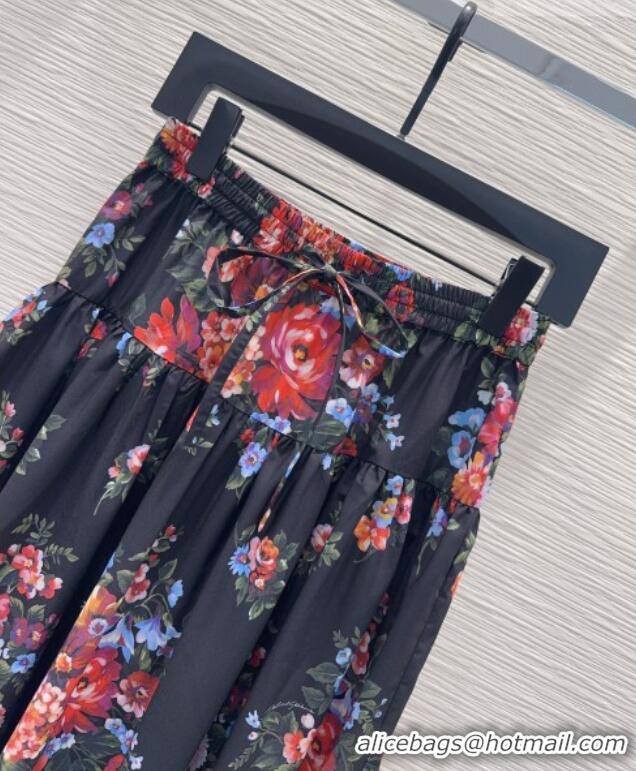 Top Grade Dolce & Gabbana Printed Cotton Skirt DG042302 Black 2026