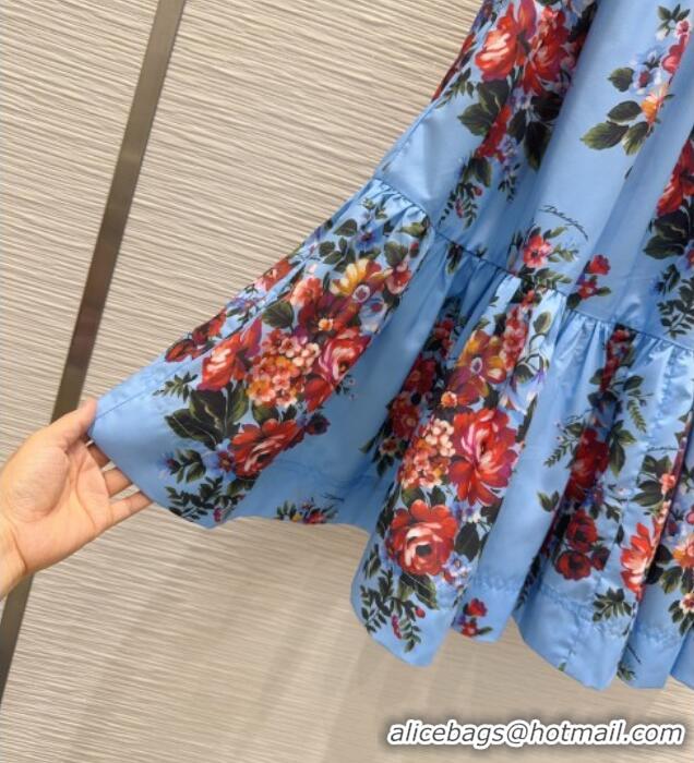 Promotional Dolce & Gabbana Printed Cotton Skirt DG042302 Blue 2026