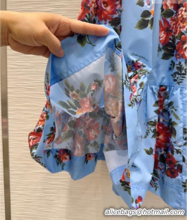 Promotional Dolce & Gabbana Printed Cotton Skirt DG042302 Blue 2026