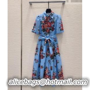 Famous Brand Dolce & Gabbana Printed Cotton Dress DG042302 Black 2026