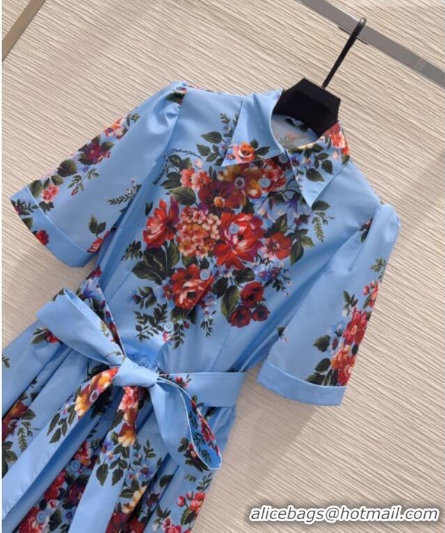Famous Brand Dolce & Gabbana Printed Cotton Dress DG042302 Black 2026