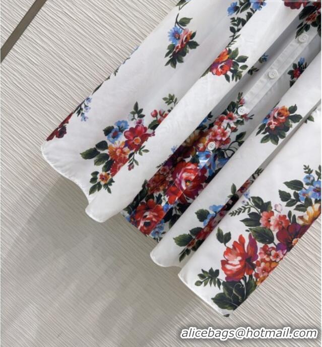 Grade Discount Dolce & Gabbana Printed Cotton Dress DG042302 White 2026