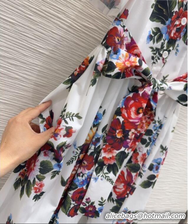 Grade Discount Dolce & Gabbana Printed Cotton Dress DG042302 White 2026