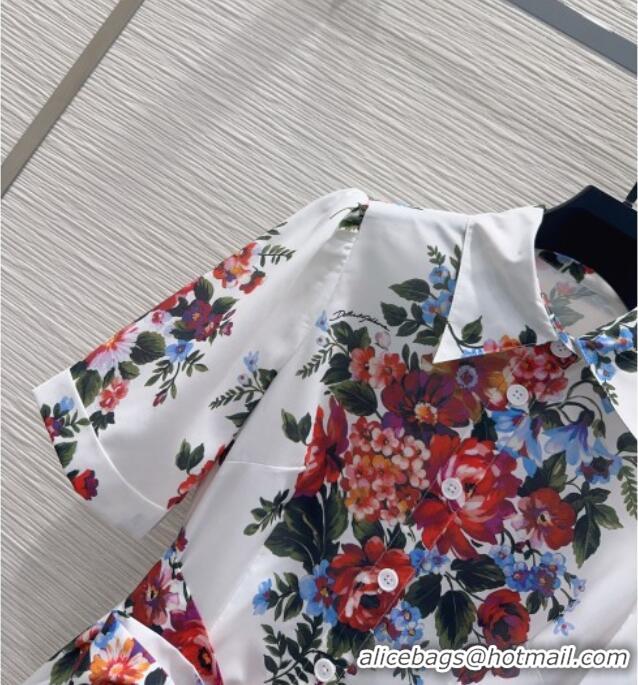 Grade Discount Dolce & Gabbana Printed Cotton Dress DG042302 White 2026