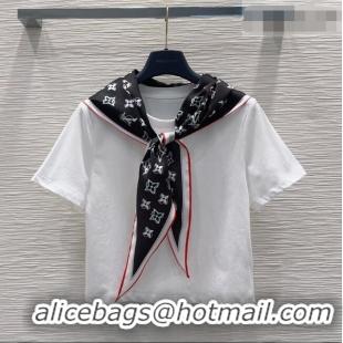 Buy Discount Louis Vuitton Cotton T-shirt with Scarf LV42107 White 2026