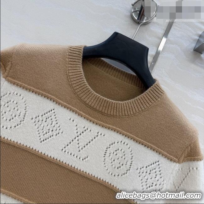 Big Discount Louis Vuitton Monogram Wool & Cashmere Short-sleeved Sweater LV041404 Brown 2026