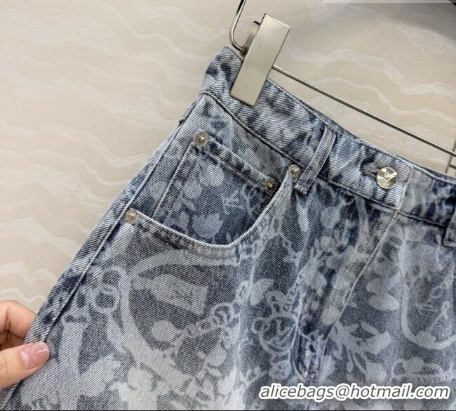 Luxury Discount Louis Vuitton Denim Skirt LV041434 Blue 2026