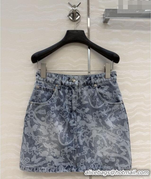 Luxury Discount Louis Vuitton Denim Skirt LV041434 Blue 2026