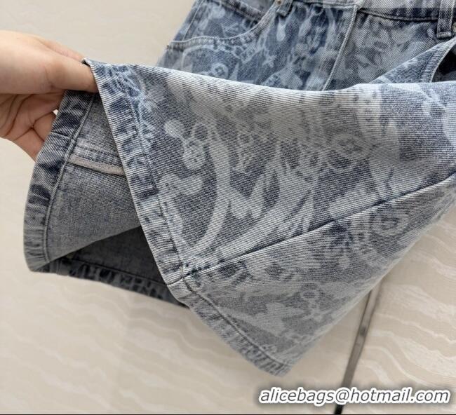 Luxury Discount Louis Vuitton Denim Skirt LV041434 Blue 2026