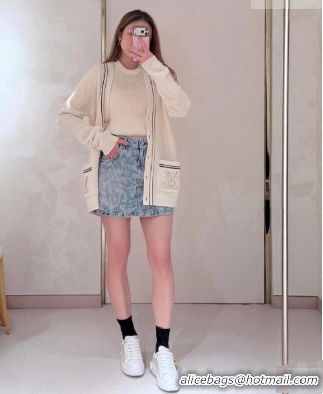 Luxury Discount Louis Vuitton Denim Skirt LV041434 Blue 2026