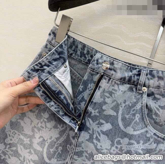 Luxury Discount Louis Vuitton Denim Skirt LV041434 Blue 2026