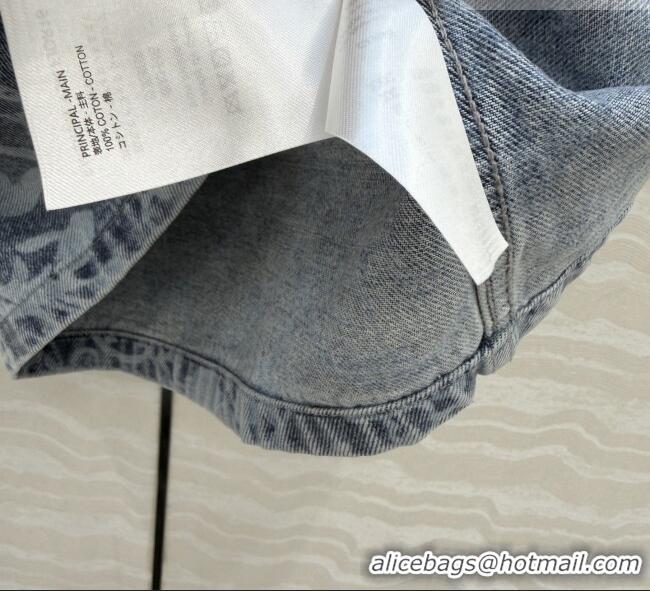 Grade Quality Louis Vuitton Denim Short-sleeved Jacket LV041435 Blue 2026