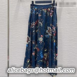 New Release Creation Louis Vuitton Printed Skirt LV041437 Deep Blue 2026