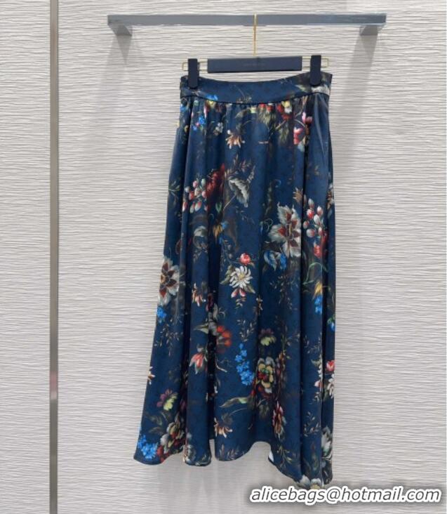 New Release Creation Louis Vuitton Printed Skirt LV041437 Deep Blue 2026