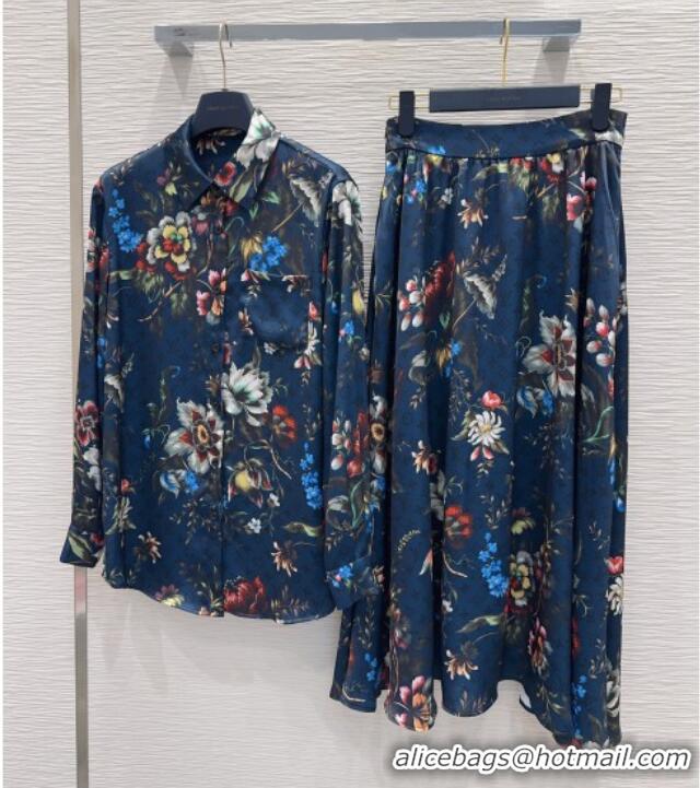 Best Grade Louis Vuitton Printed Shirt LV041438 Deep Blue 2026