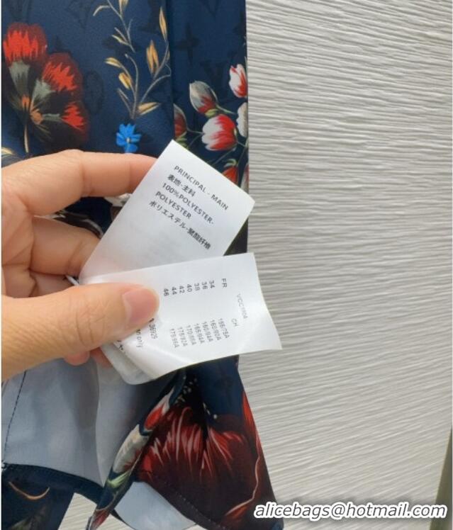 Best Grade Louis Vuitton Printed Shirt LV041438 Deep Blue 2026